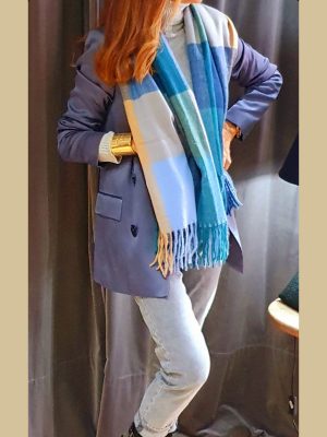 Foulard cuadros azules