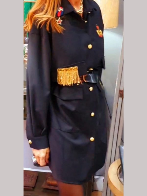 Vestido negro galones - Imagen 2